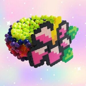 Flower Perler Kandi Cuff